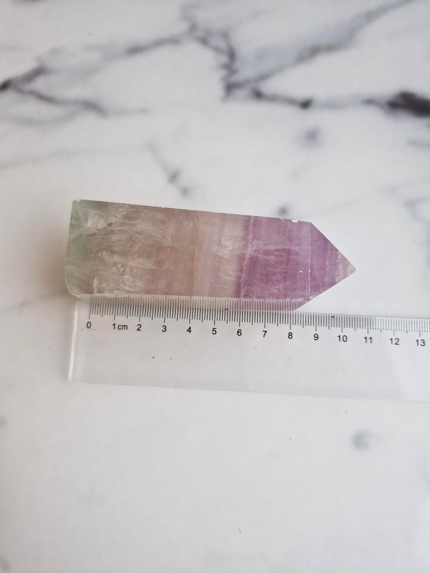 Multi Colored, Banded Fluorite Tower