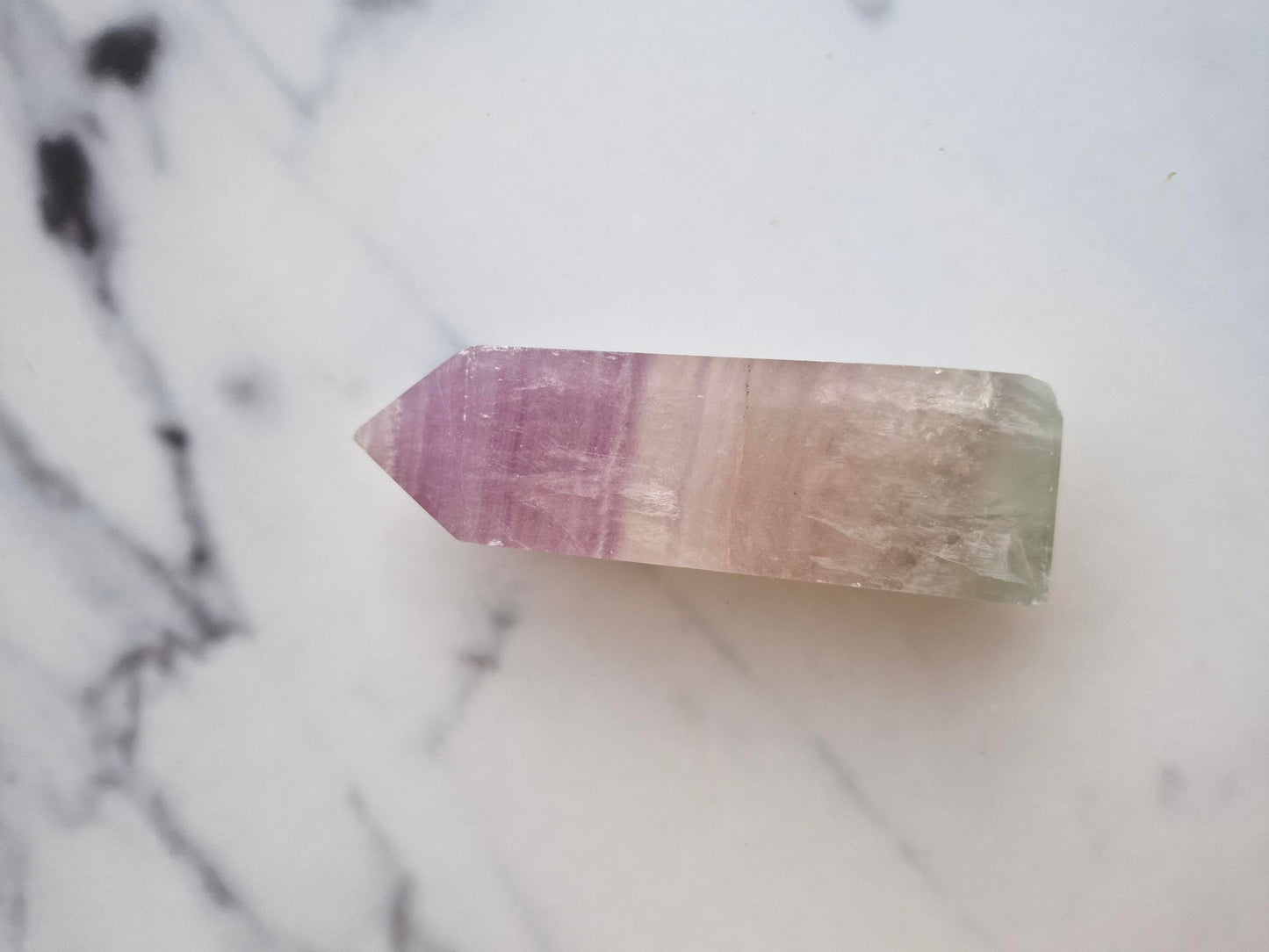 Multi Colored, Banded Fluorite Tower