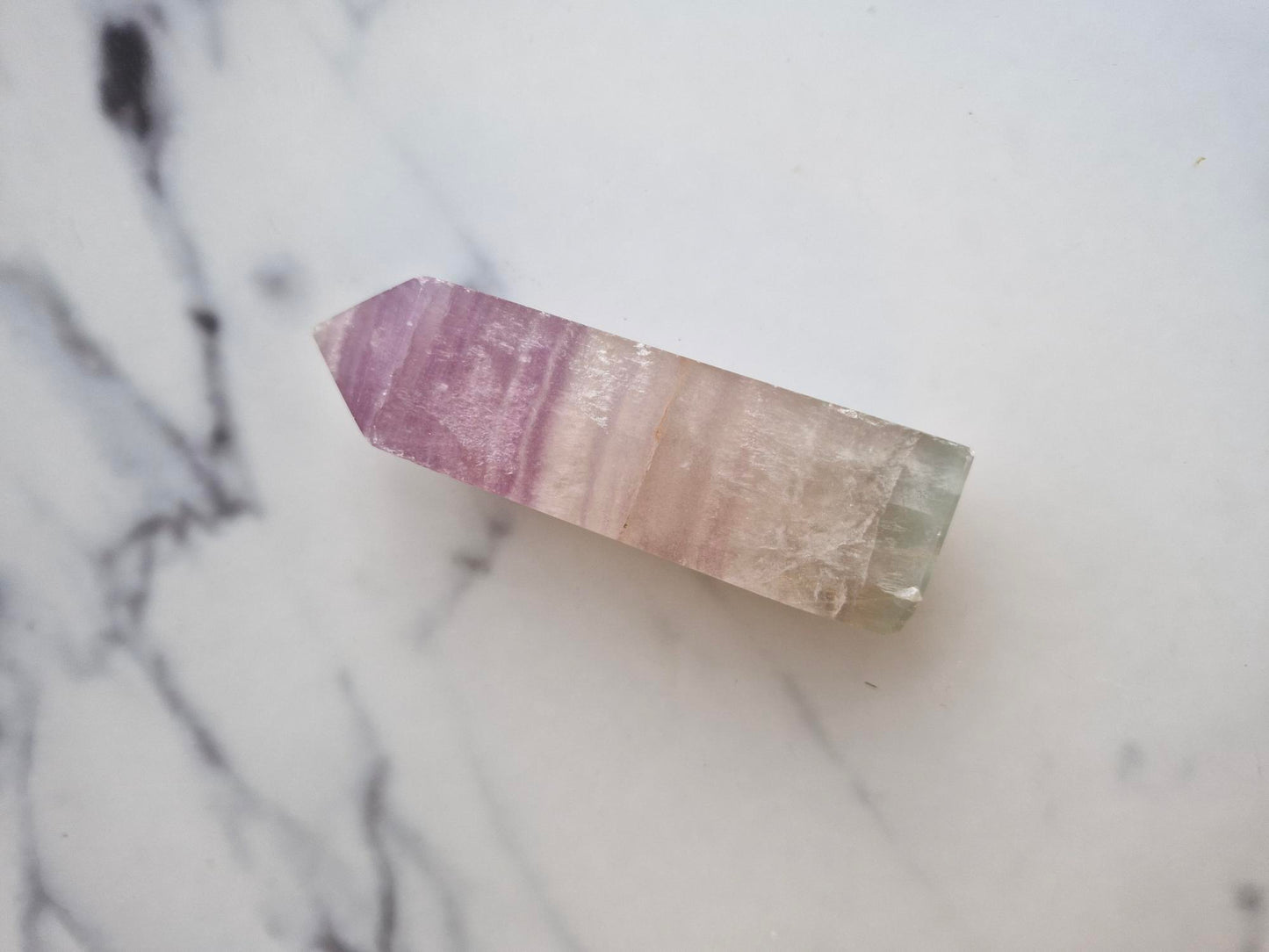 Multi Colored, Banded Fluorite Tower