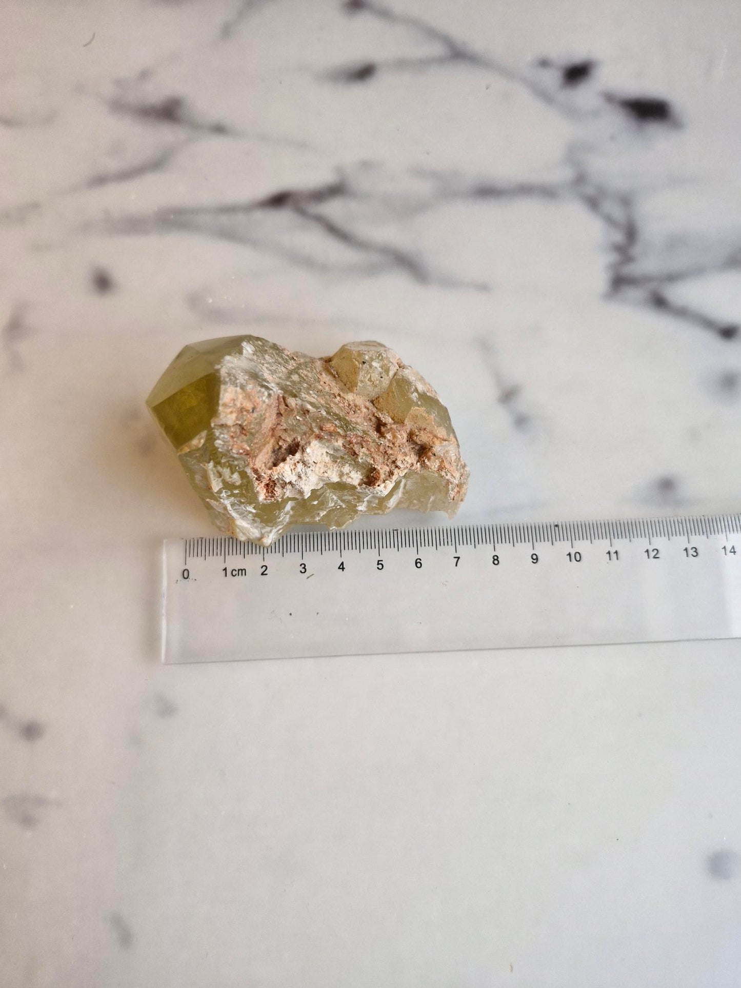 Natural Citrine Freeform - Half Raw Half Polished with Rainbows