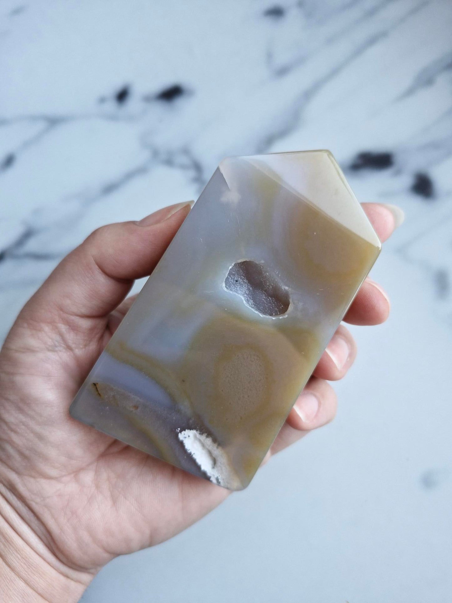 Druzy Agate Tower