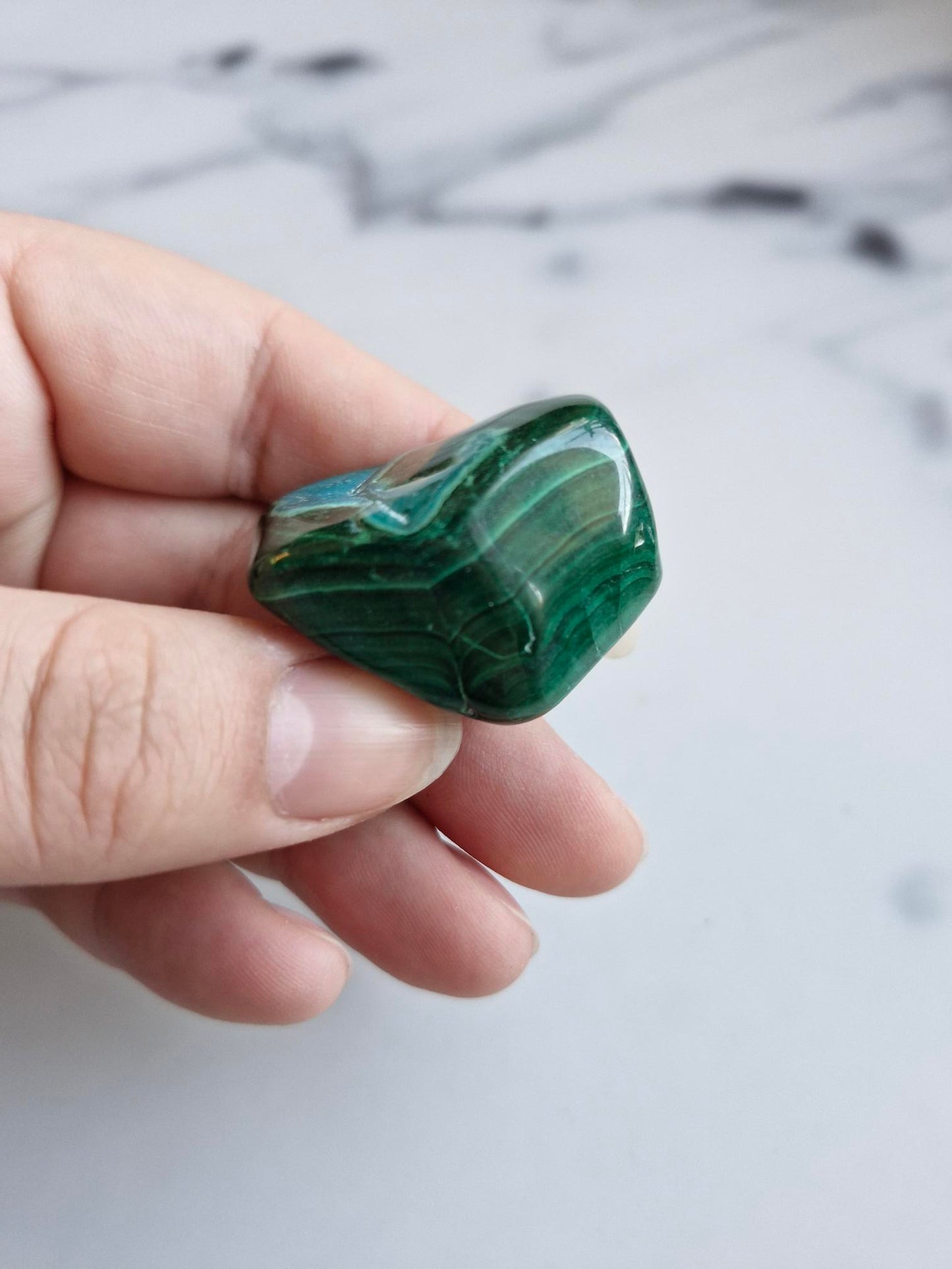 Banded Malachite with Blue Chrysocolla