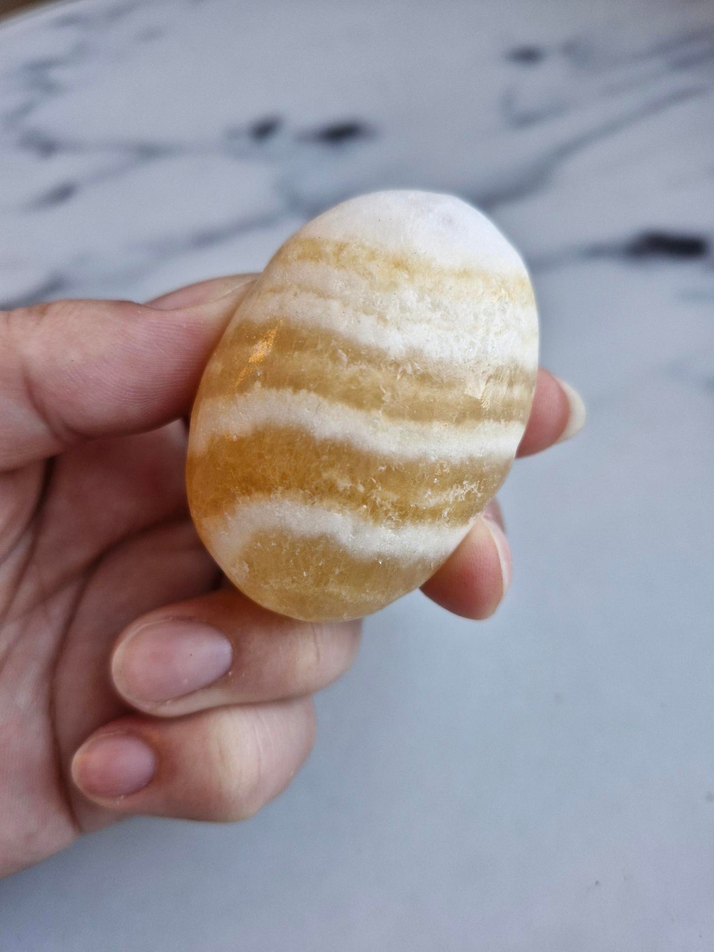 Orange Calcite Palmstone (Opt. D)