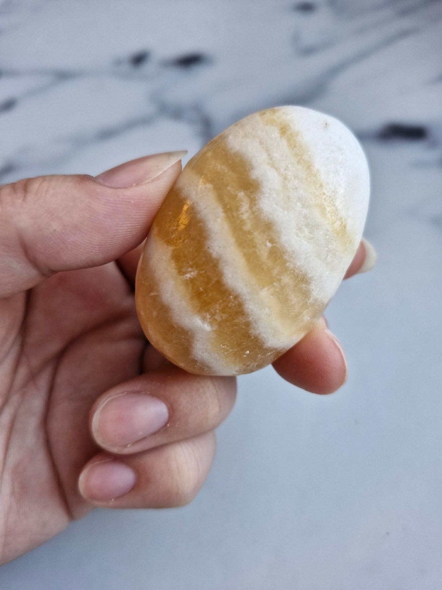 Orange Calcite Palmstone (Opt. D)