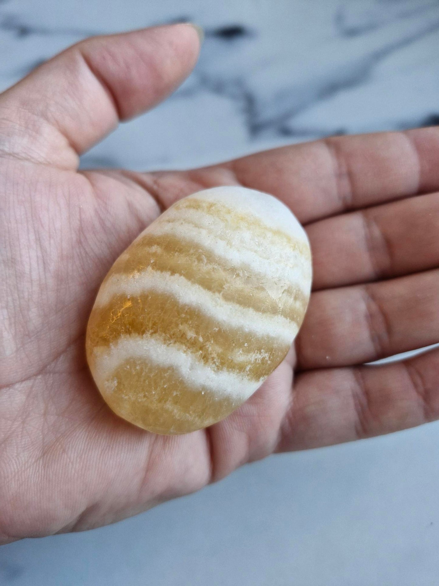 Orange Calcite Palmstone (Opt. D)