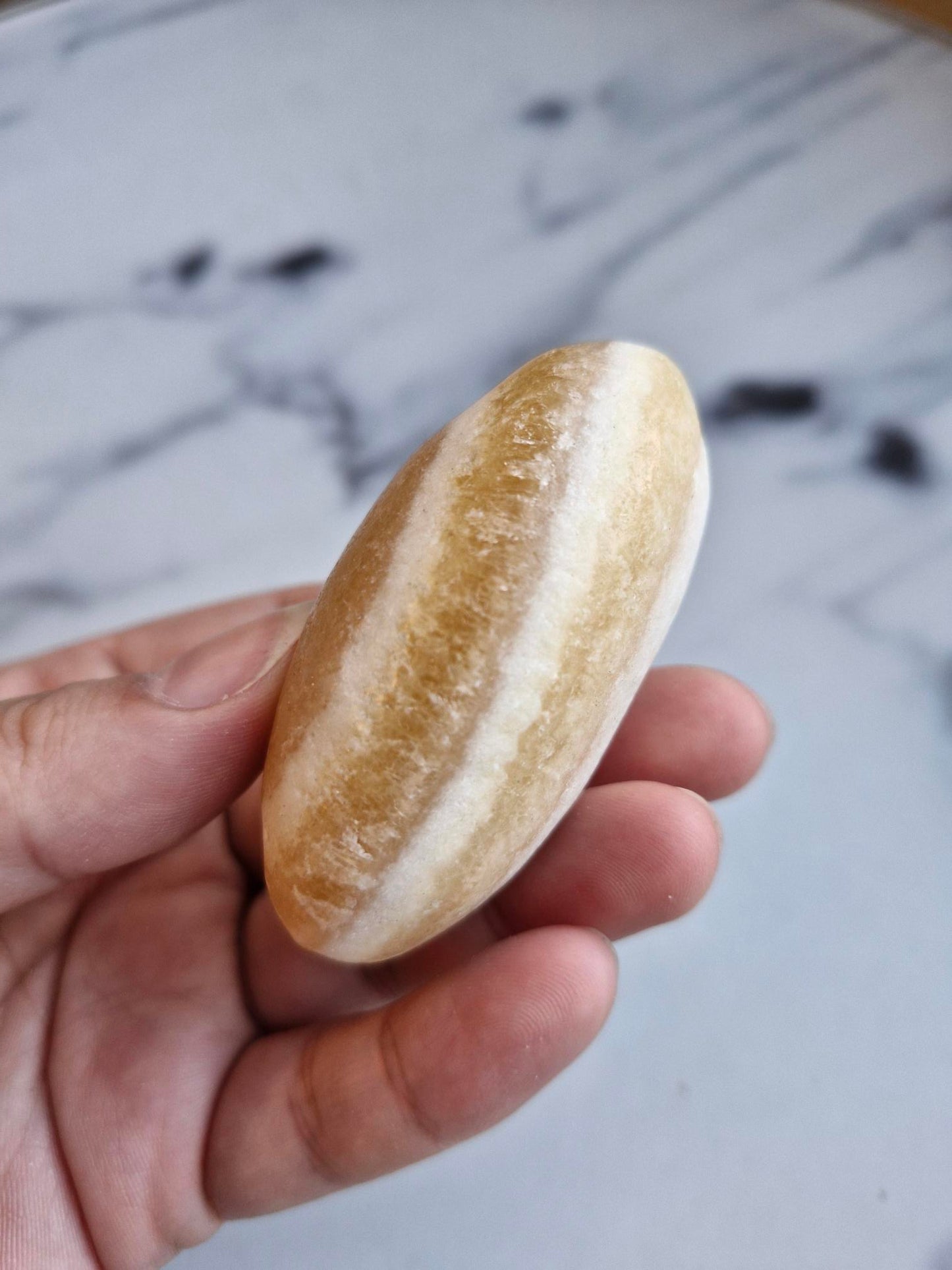 Orange Calcite Palmstone (Opt. B)