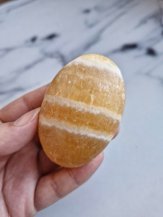 Orange Calcite Palmstone (Opt. C)