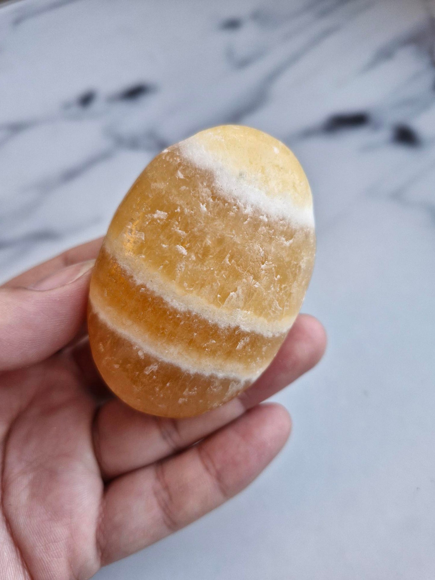 Orange Calcite Palmstone (Opt. C)