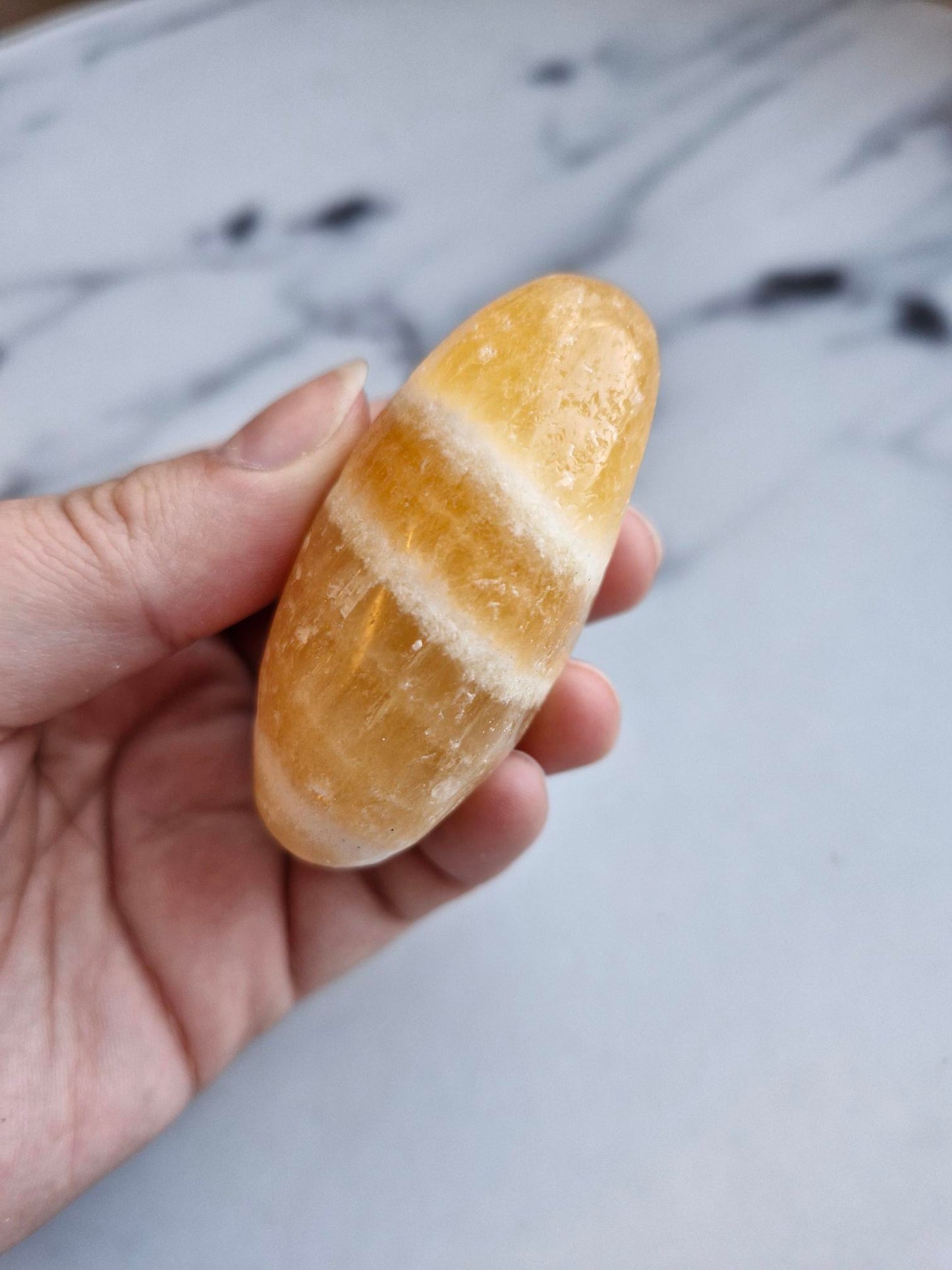 Orange Calcite Palmstone (Opt. C)