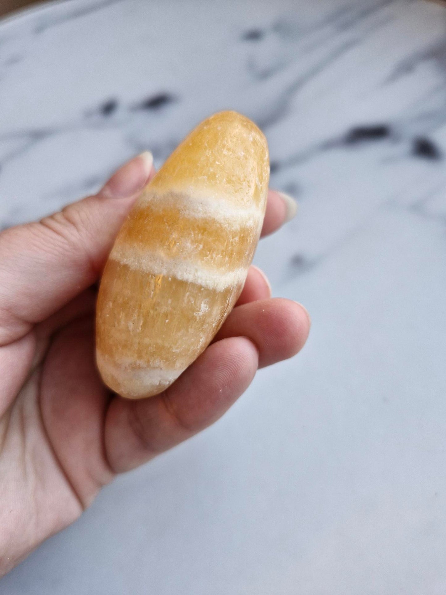 Orange Calcite Palmstone (Opt. C)