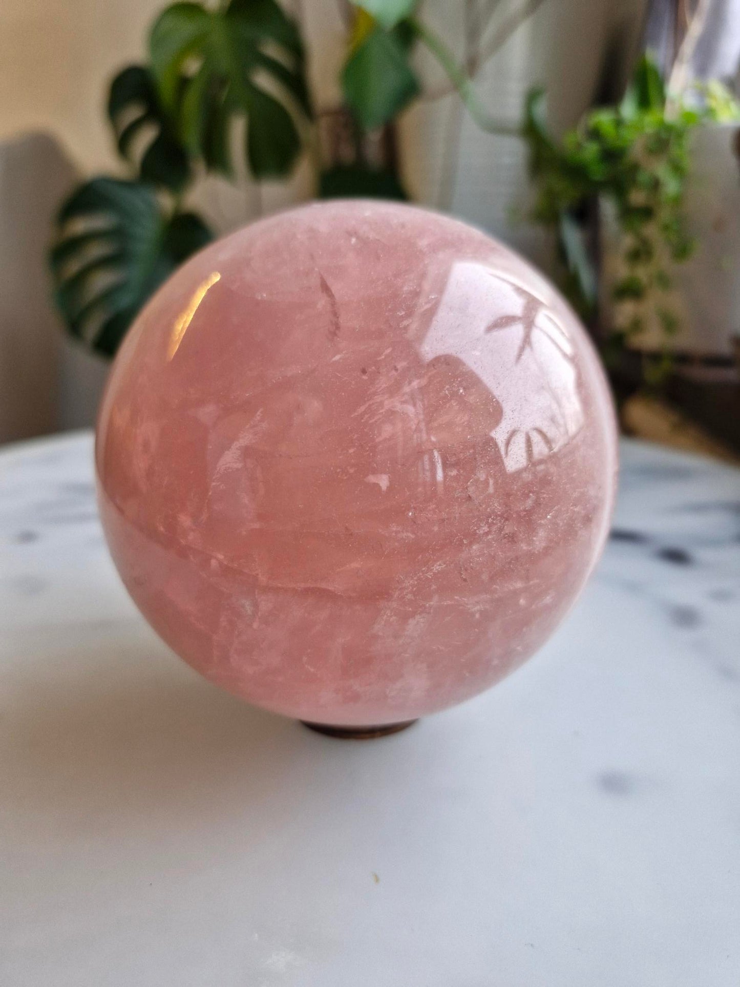 Gorgeous XL Rose Quartz Sphere