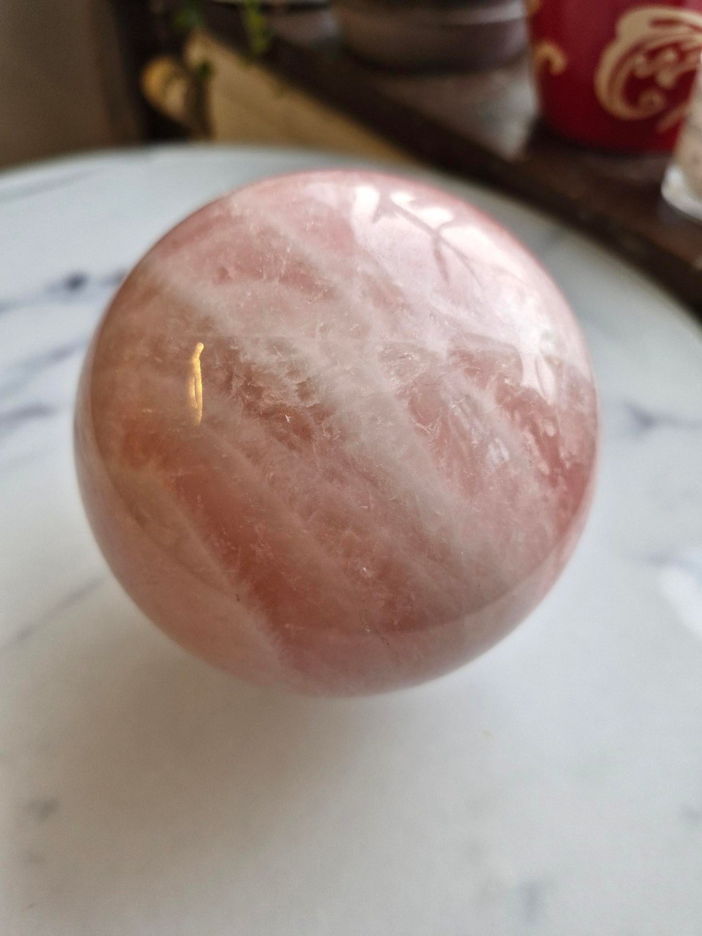 Gorgeous XL Rose Quartz Sphere