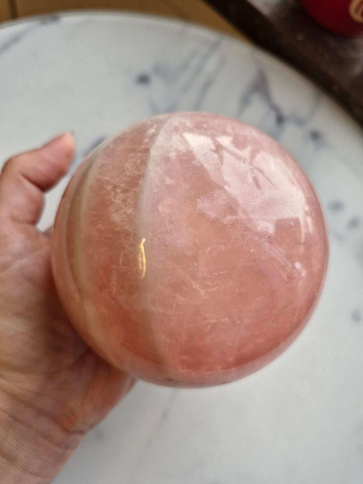 Gorgeous XL Rose Quartz Sphere