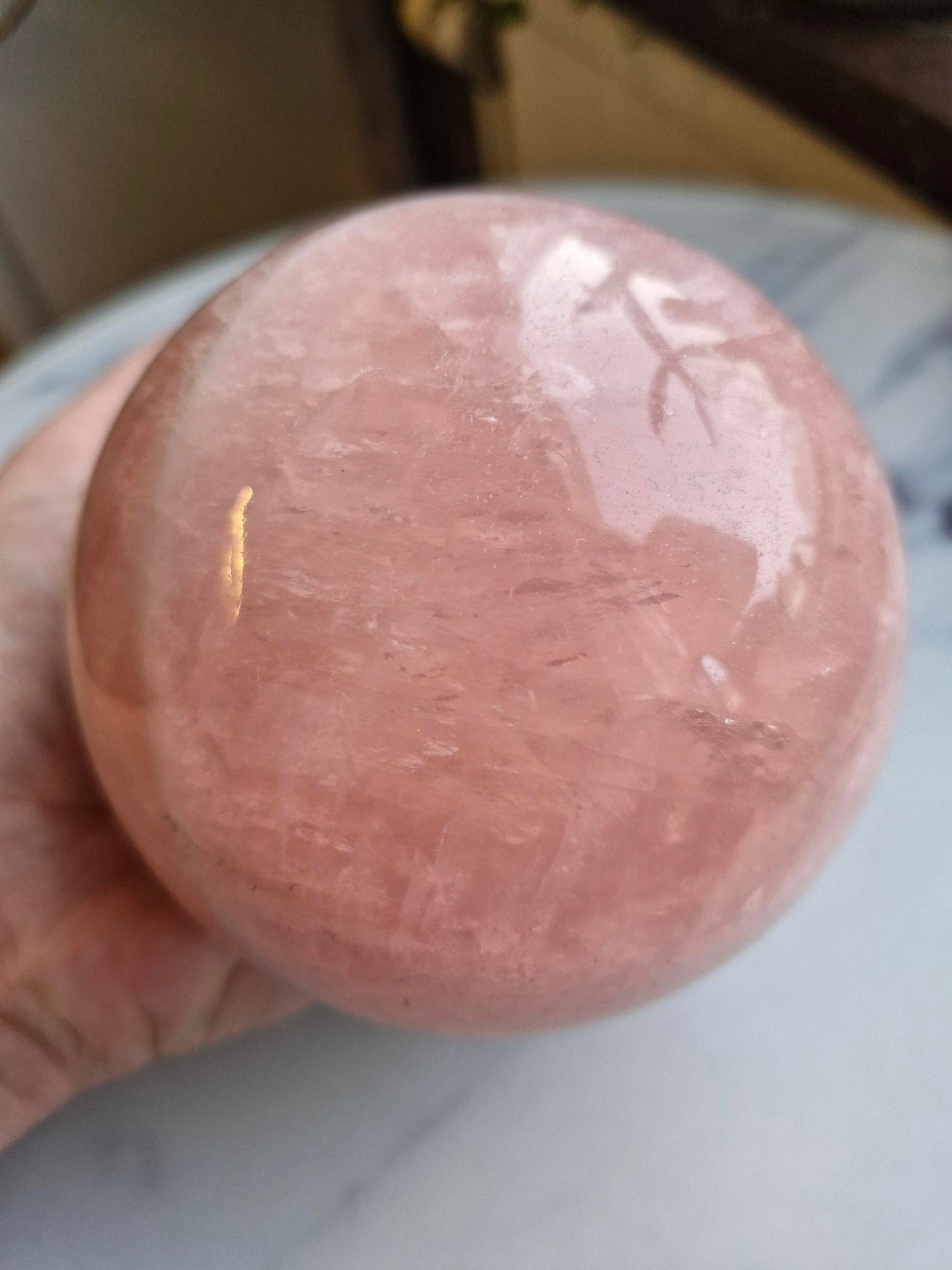 Gorgeous XL Rose Quartz Sphere