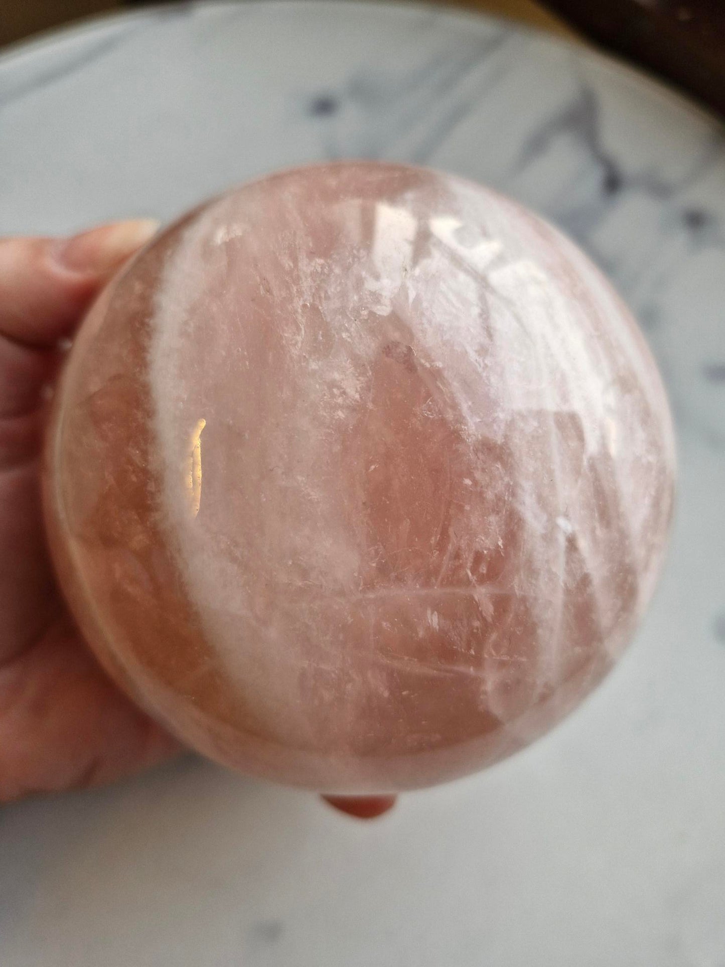 Gorgeous XL Rose Quartz Sphere