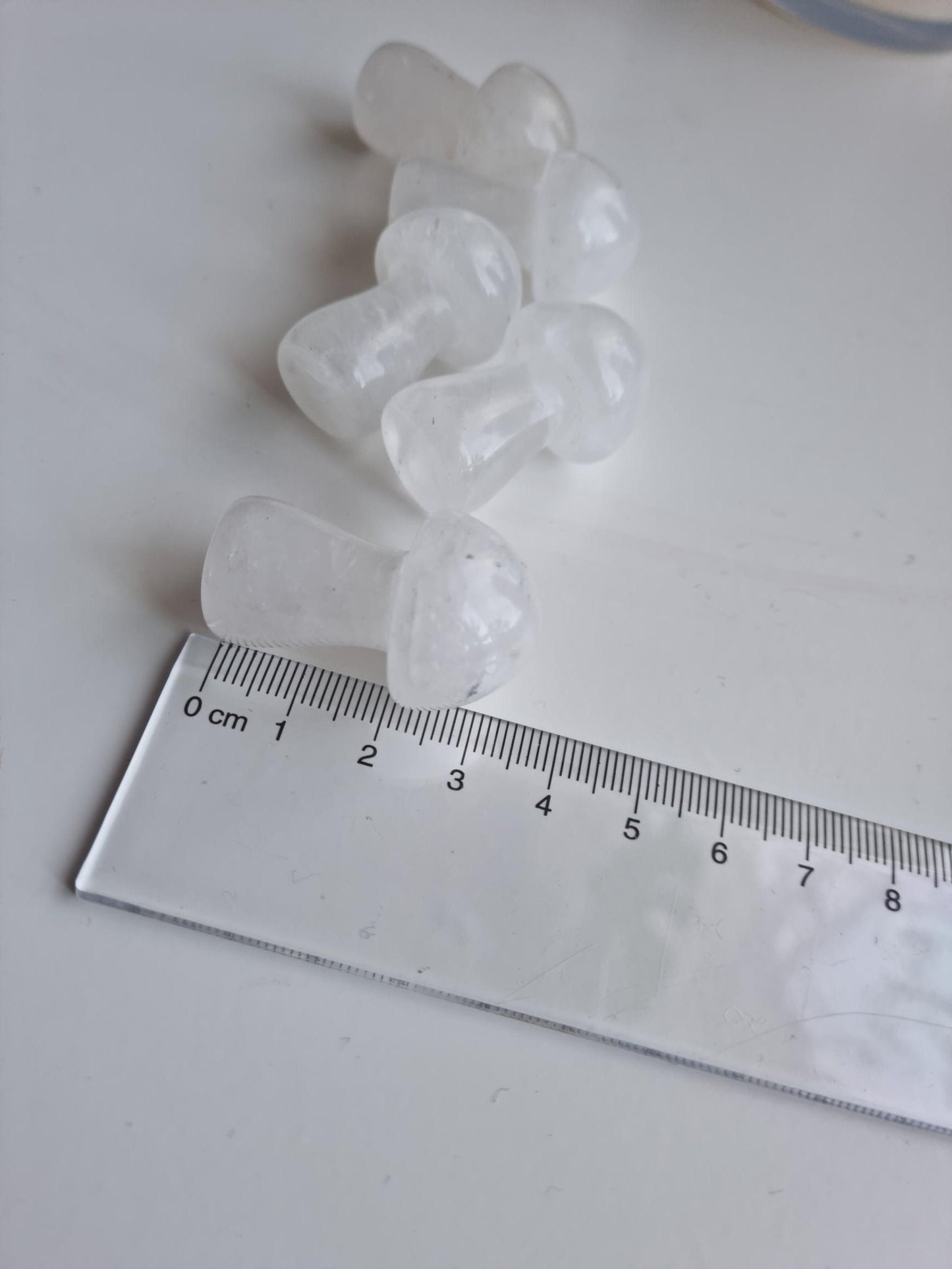 One (1) Milky Quartz Mushroom Carving