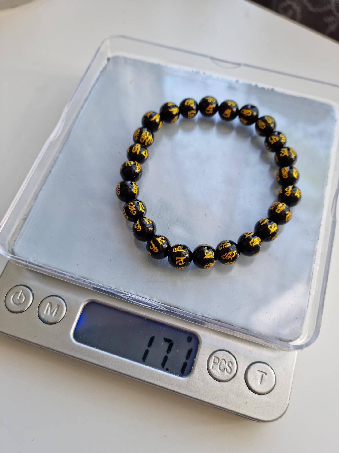 One (1) Onyx Mantra Bracelet