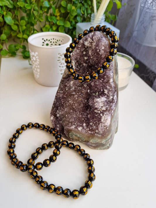 One (1) Onyx Mantra Bracelet