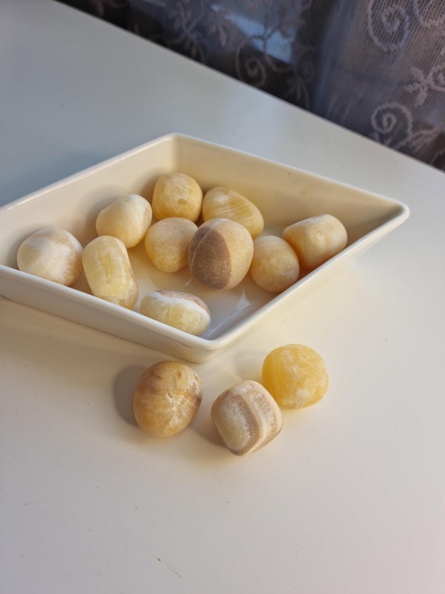 One (1) Orange Calcite Tumble