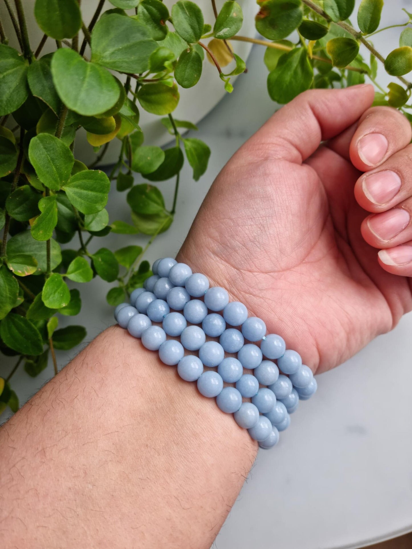 One (1) Beautiful Angelite Bracelet