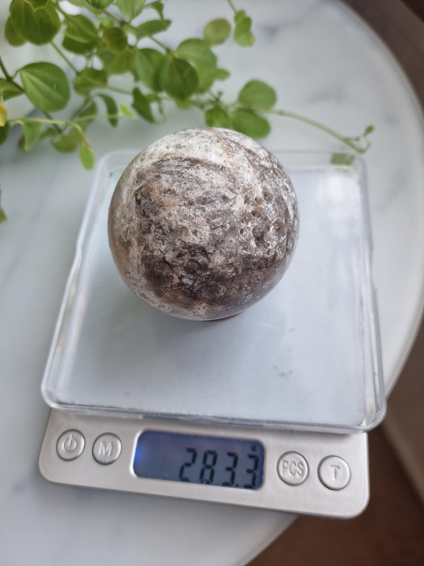 RARE FIND, Gorgeous Sphalerite Quartz Jasper Druzy Sphere With Iron Inclusions