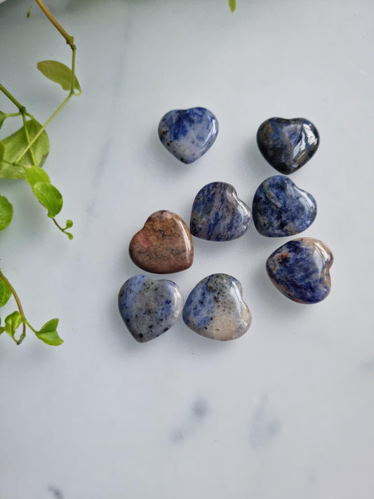 One (1) Sodalite Mini Heart