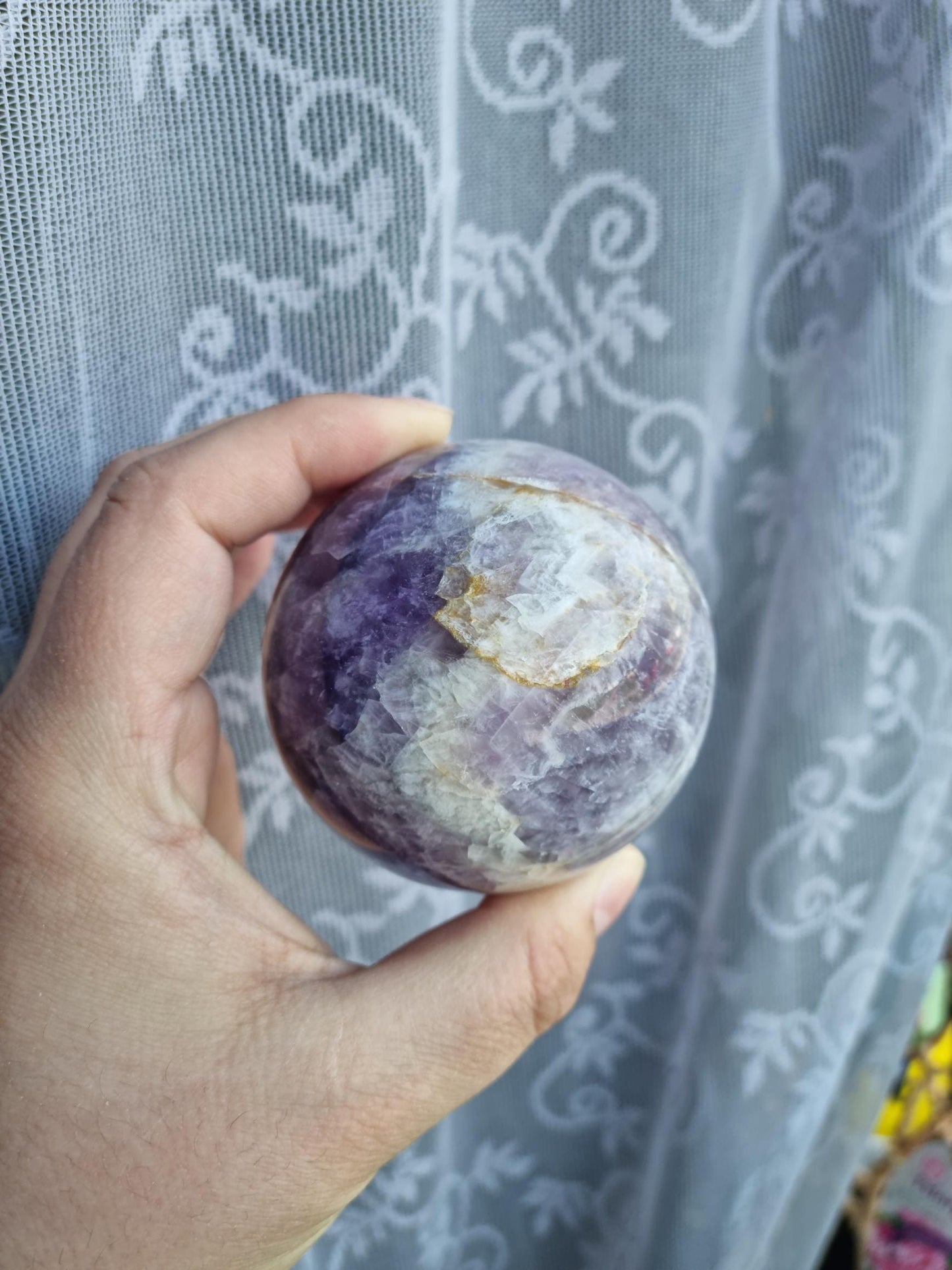 Gorgeous XXL Dream Amethyst Sphere with Iron Inclusions