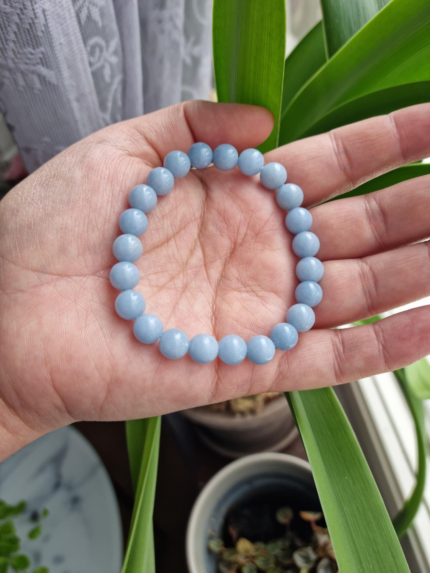 One (1) Beautiful Angelite Bracelet