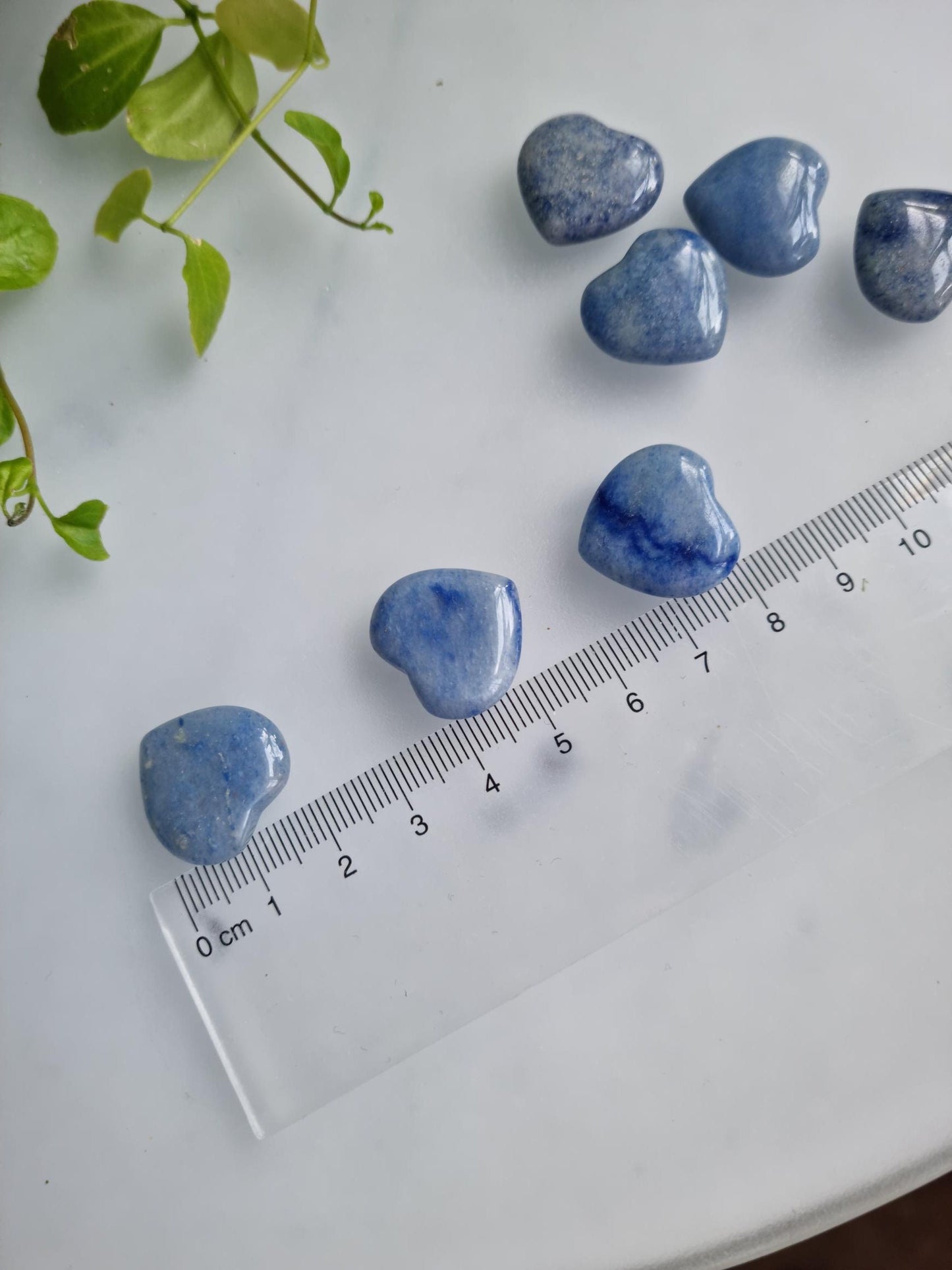 One (1) Blue Aventurine Mini Heart