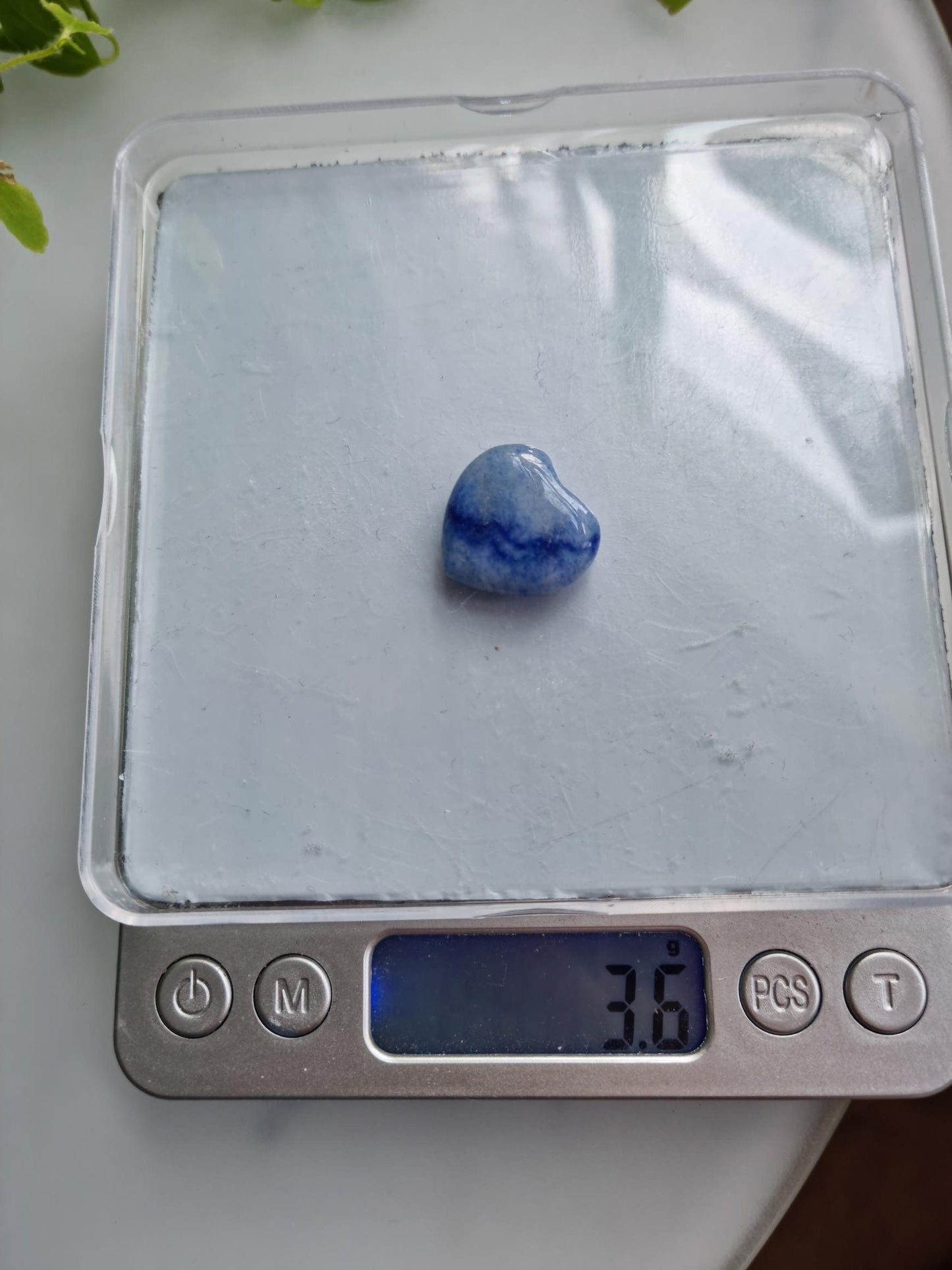 One (1) Blue Aventurine Mini Heart