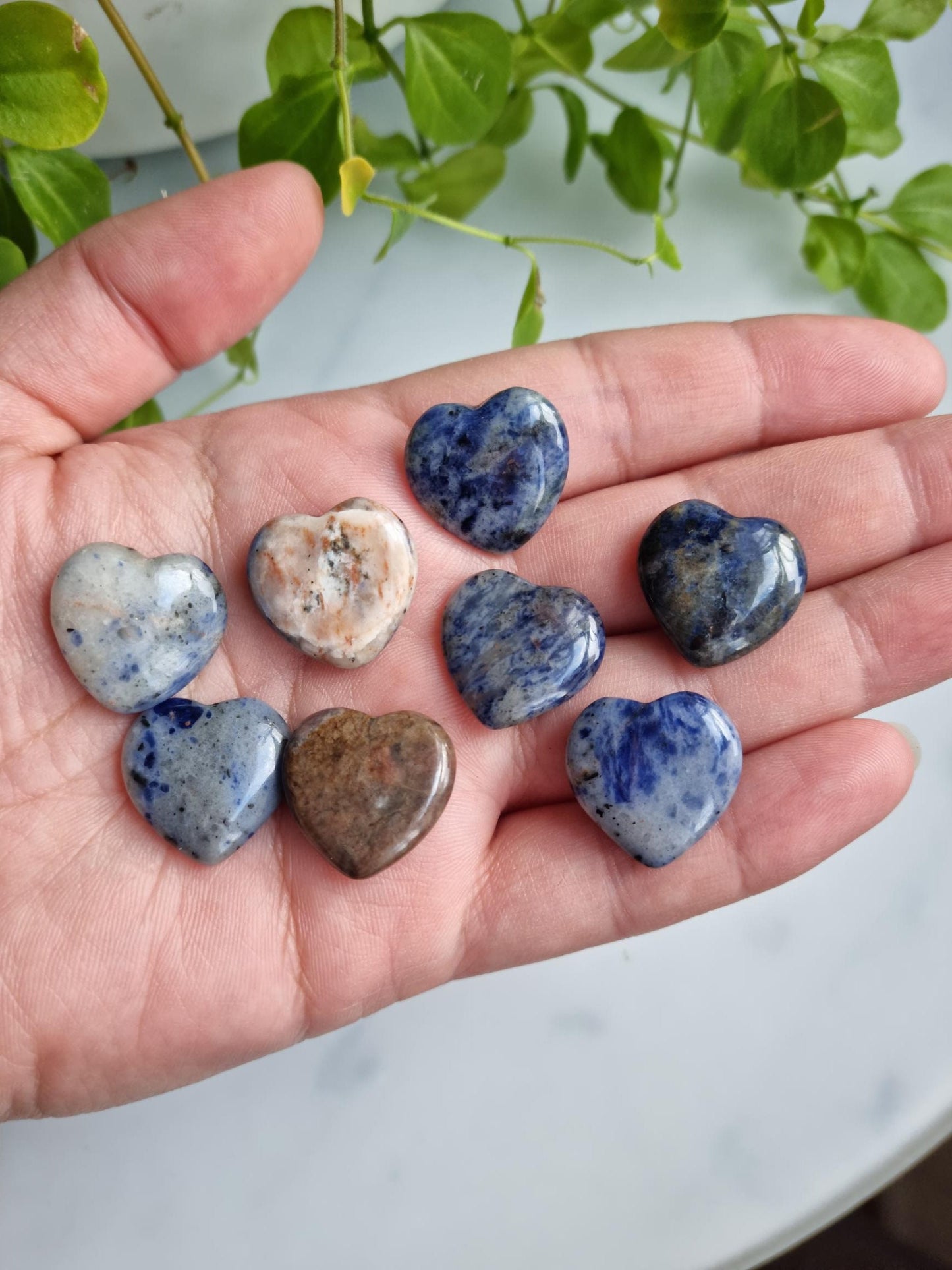One (1) Sodalite Mini Heart