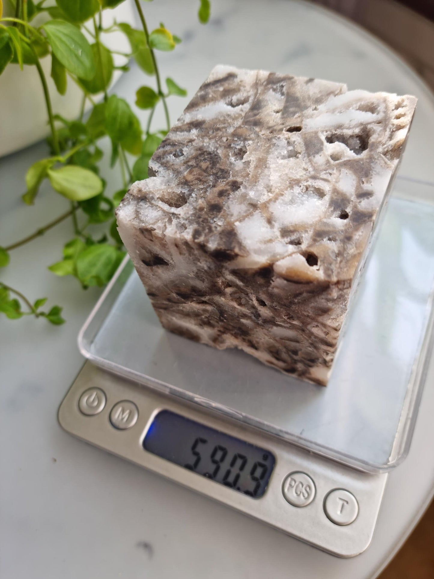 Gorgeous Druzy Sphalerite Floating Cube