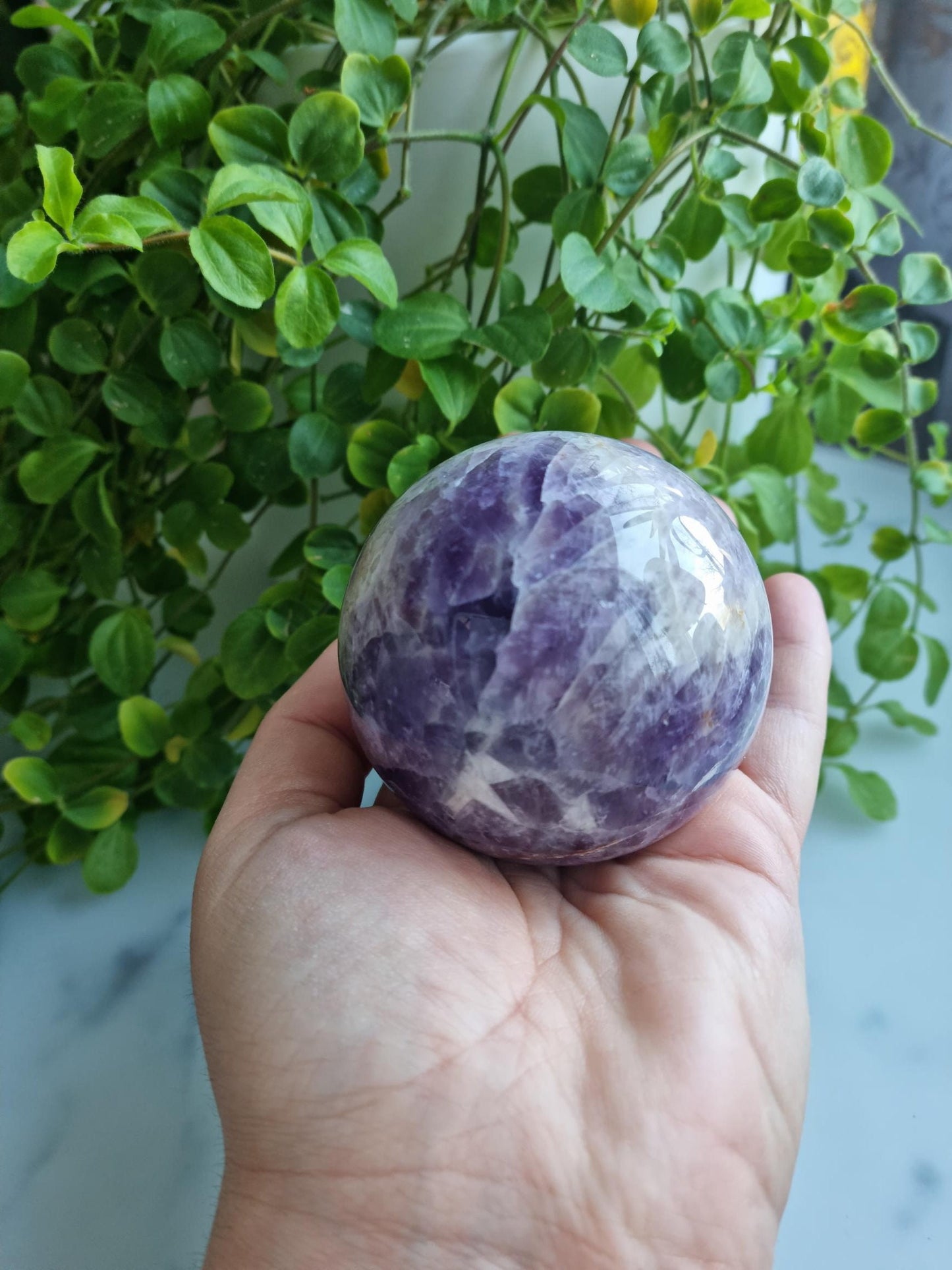 Gorgeous XXL Dream Amethyst Sphere with Iron Inclusions