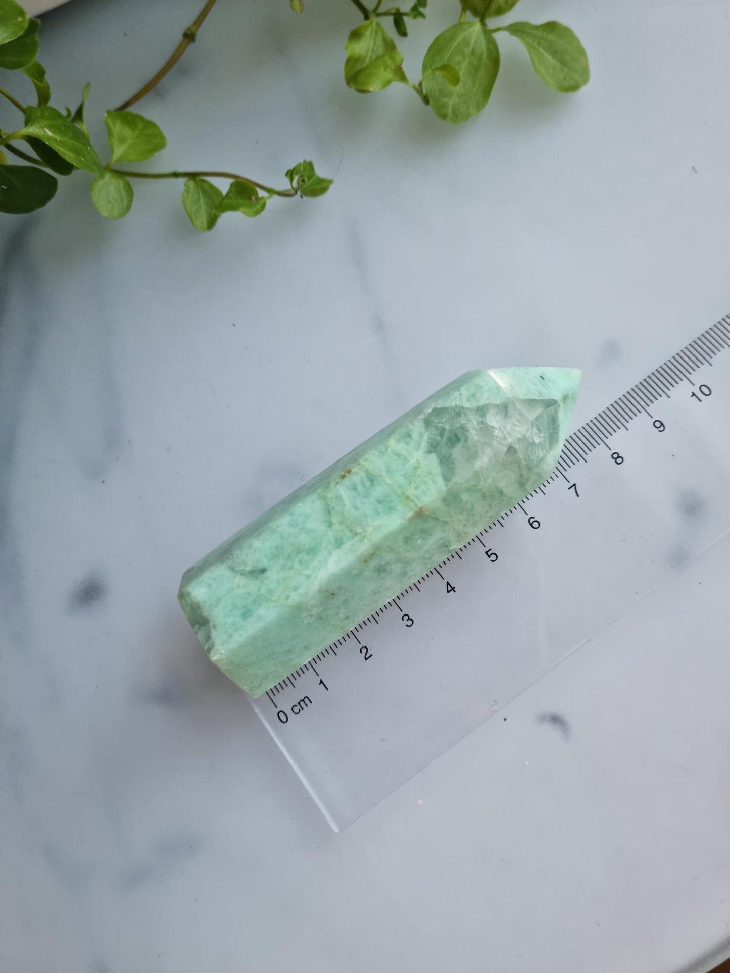 Gorgeous Amazonite Tower with Quartz, Black Tourmaline and Iron inclusions