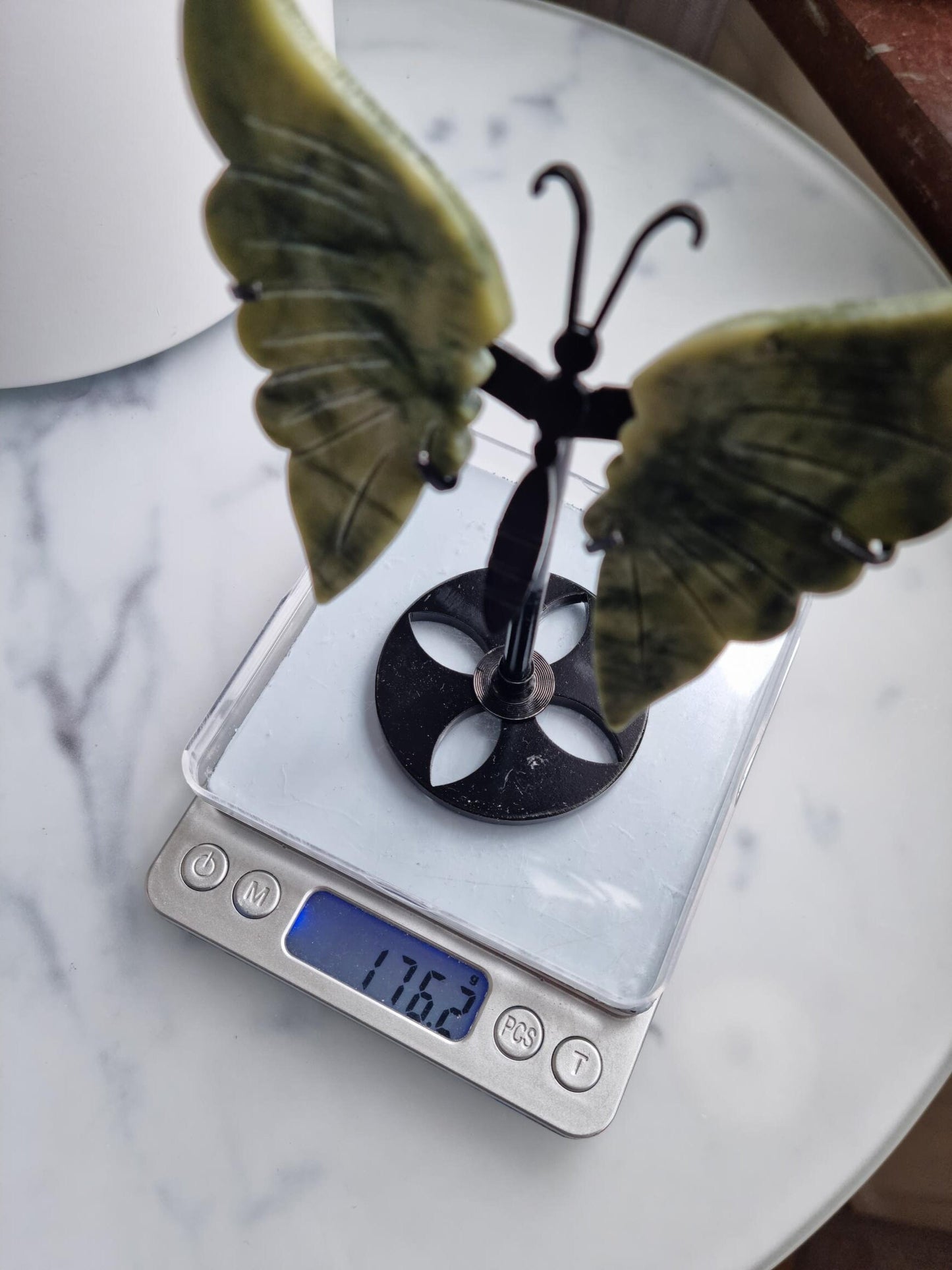 Gorgeous Serpentine Butterfly Wings on a Stand